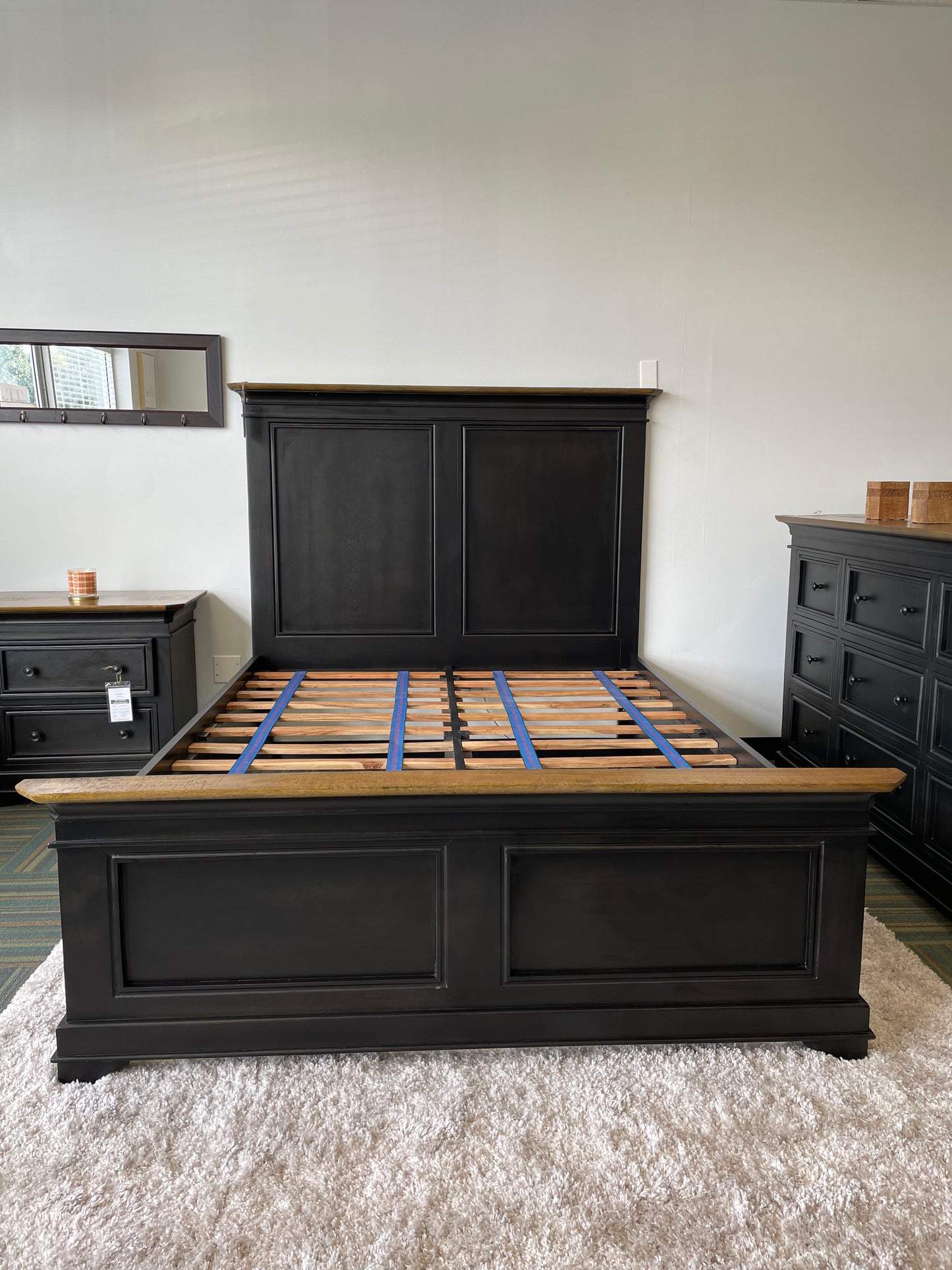Jackson Panel Bed - Queen - Espresso & Washed Natural