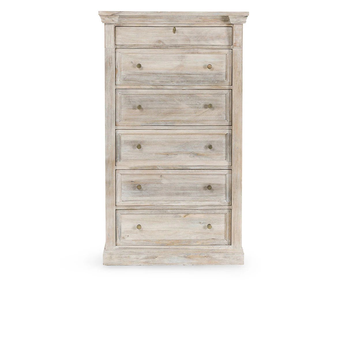 Adelaide 6 Drawer Chest - Natural White Wash - The Furnishery