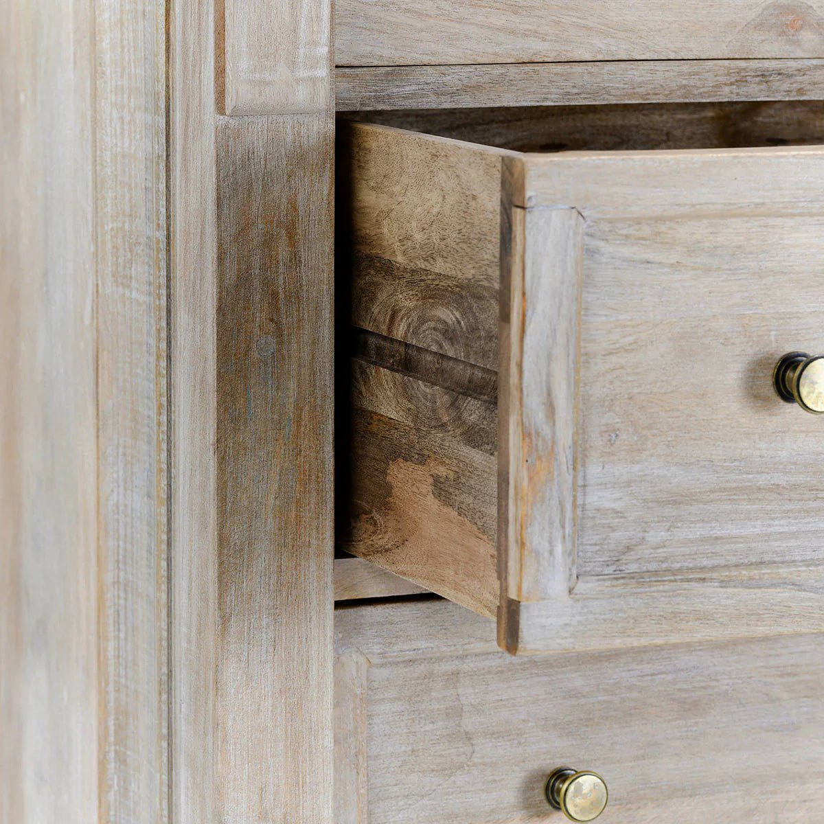 Adelaide 6 Drawer Chest - Natural White Wash - The Furnishery