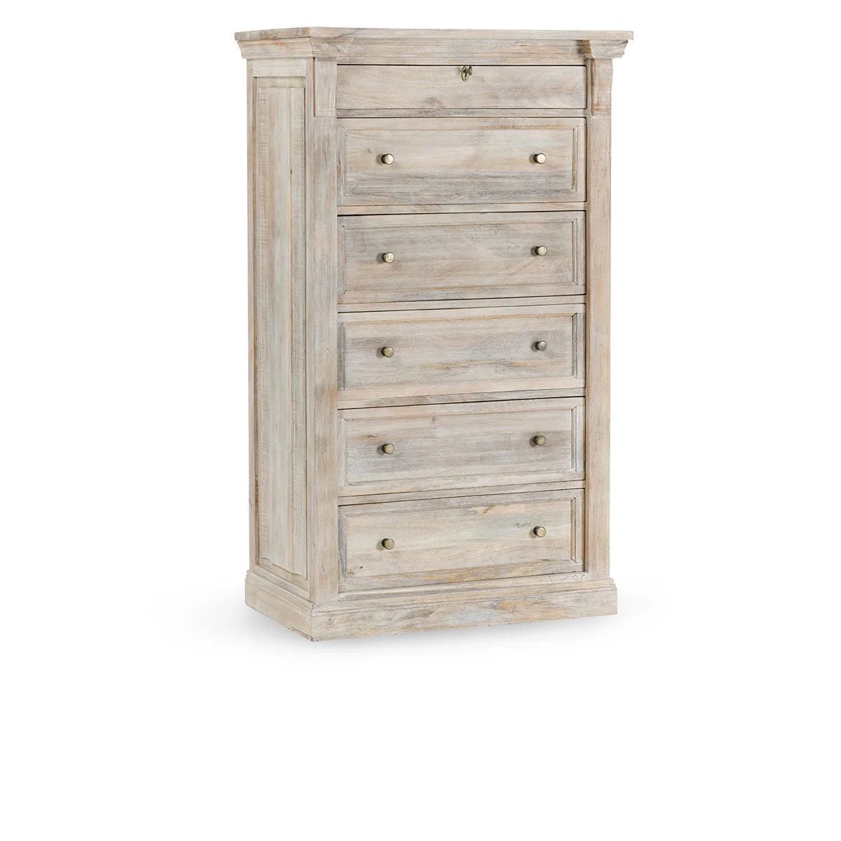 Adelaide 6 Drawer Chest - Natural White Wash - The Furnishery