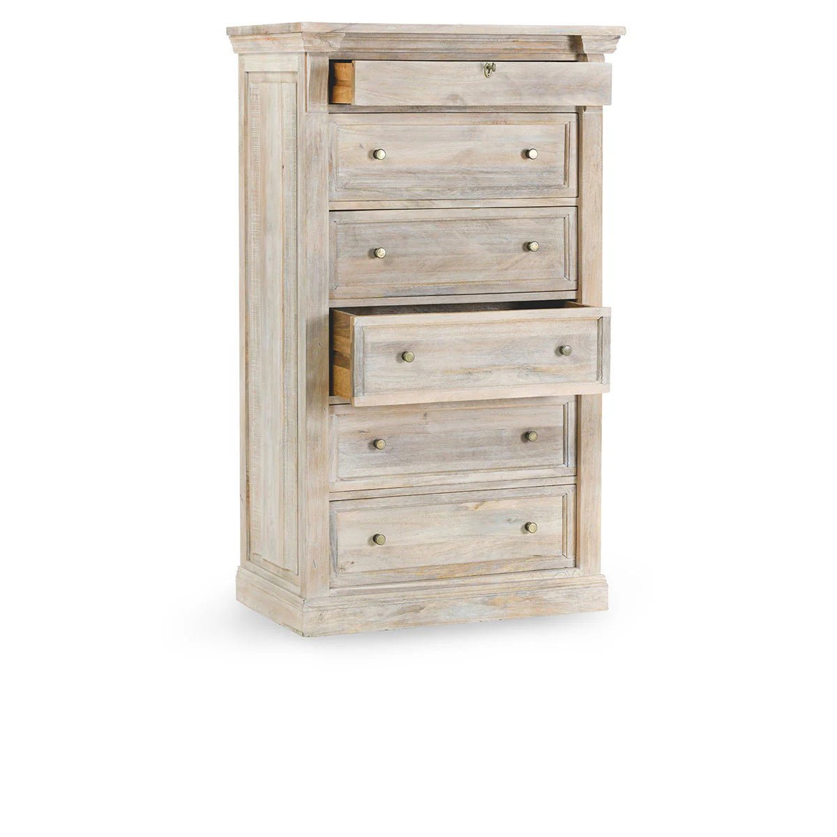 Adelaide 6 Drawer Chest - Natural White Wash - The Furnishery