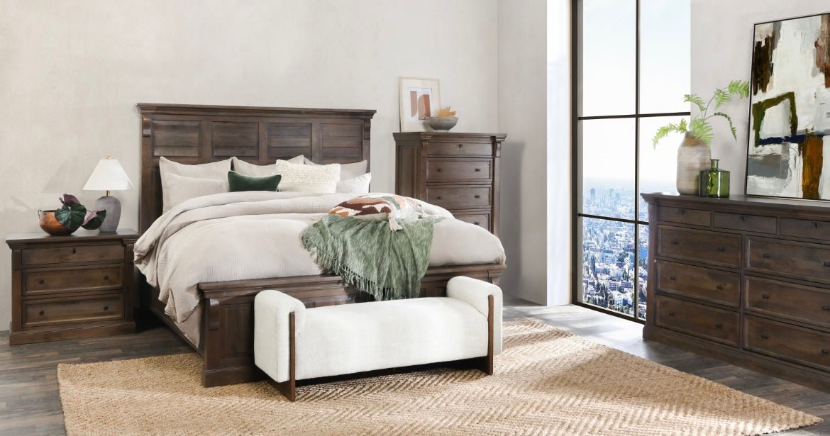 Adelaide Wood Bed - Cocoa Brown - The Furnishery
