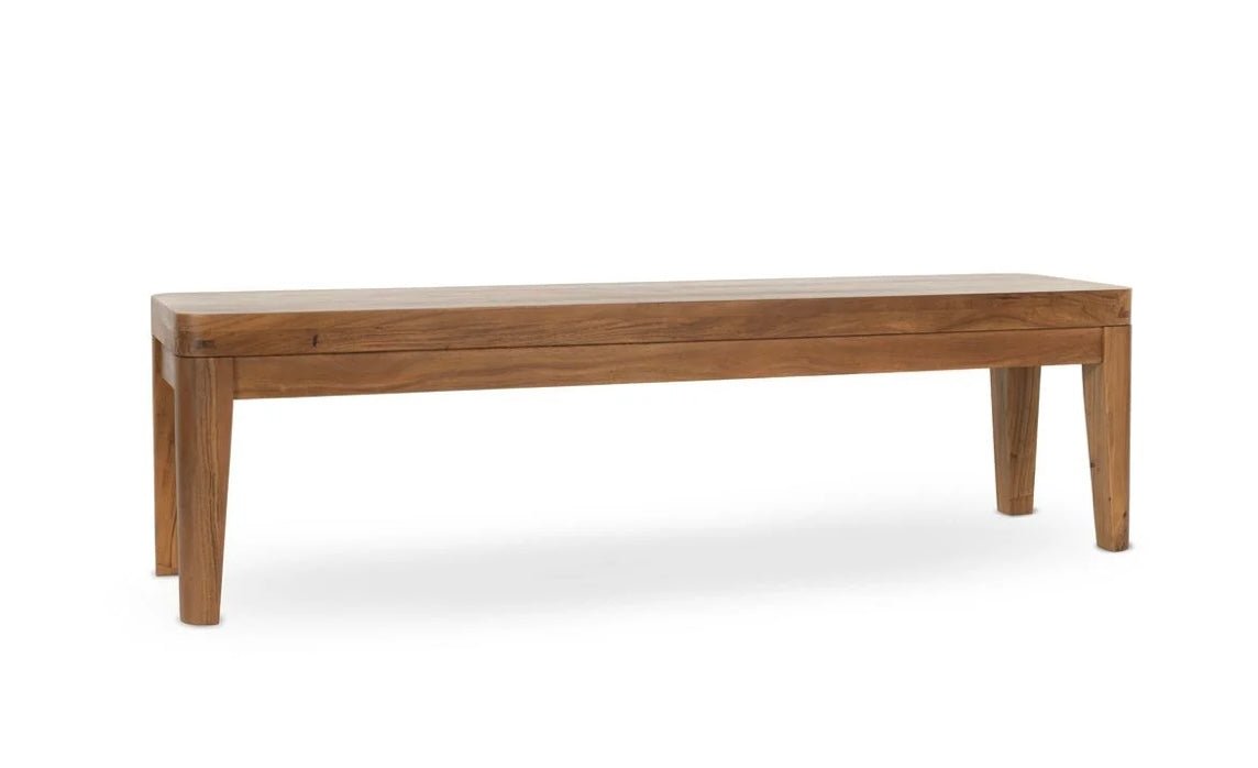Arno Acacia Wood 64" Bench Natural - The Furnishery
