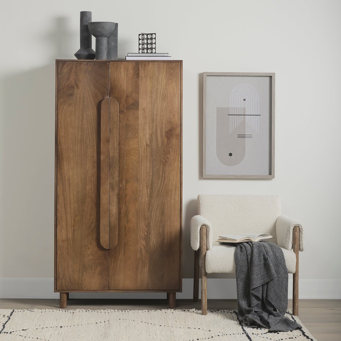 Astrid 70" Solid Wood Armoire - The Furnishery