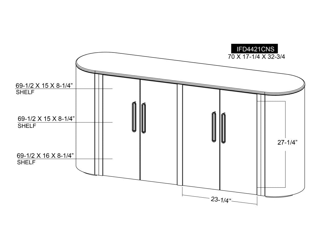 Balam - 70” Console - Rustic White - The Furnishery