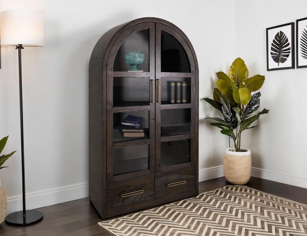 Balam - Black 74” Cabinet - The Furnishery