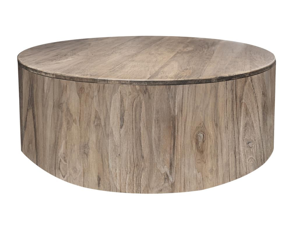 Balam Cocktail Rustic White Table - The Furnishery