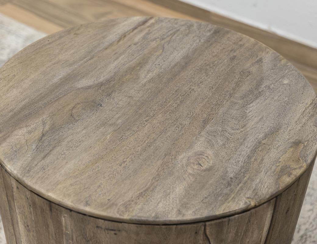 Balam Cocktail Rustic White Table - The Furnishery