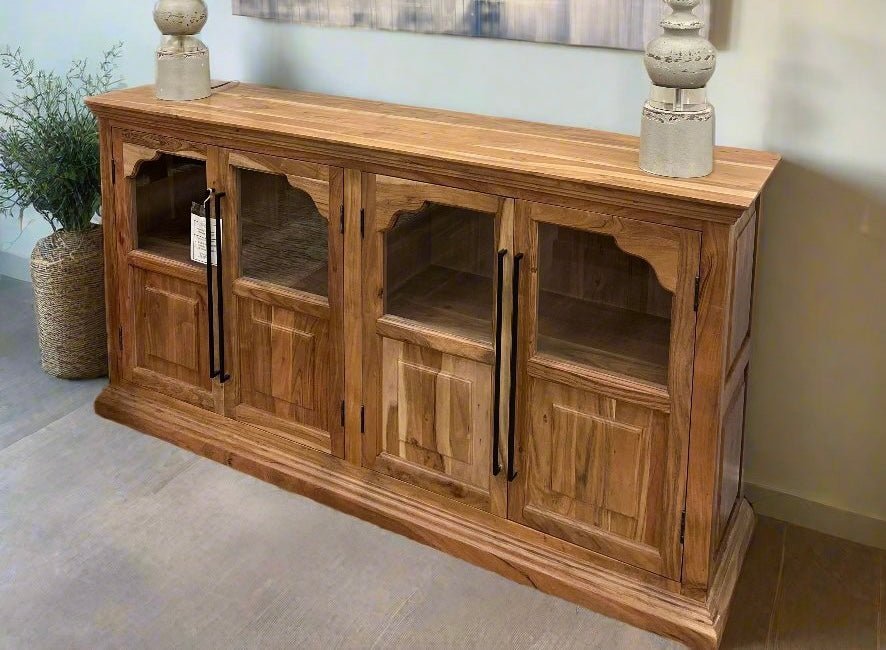 Brandon 76" 4 Door Sideboard - Natural - The Furnishery