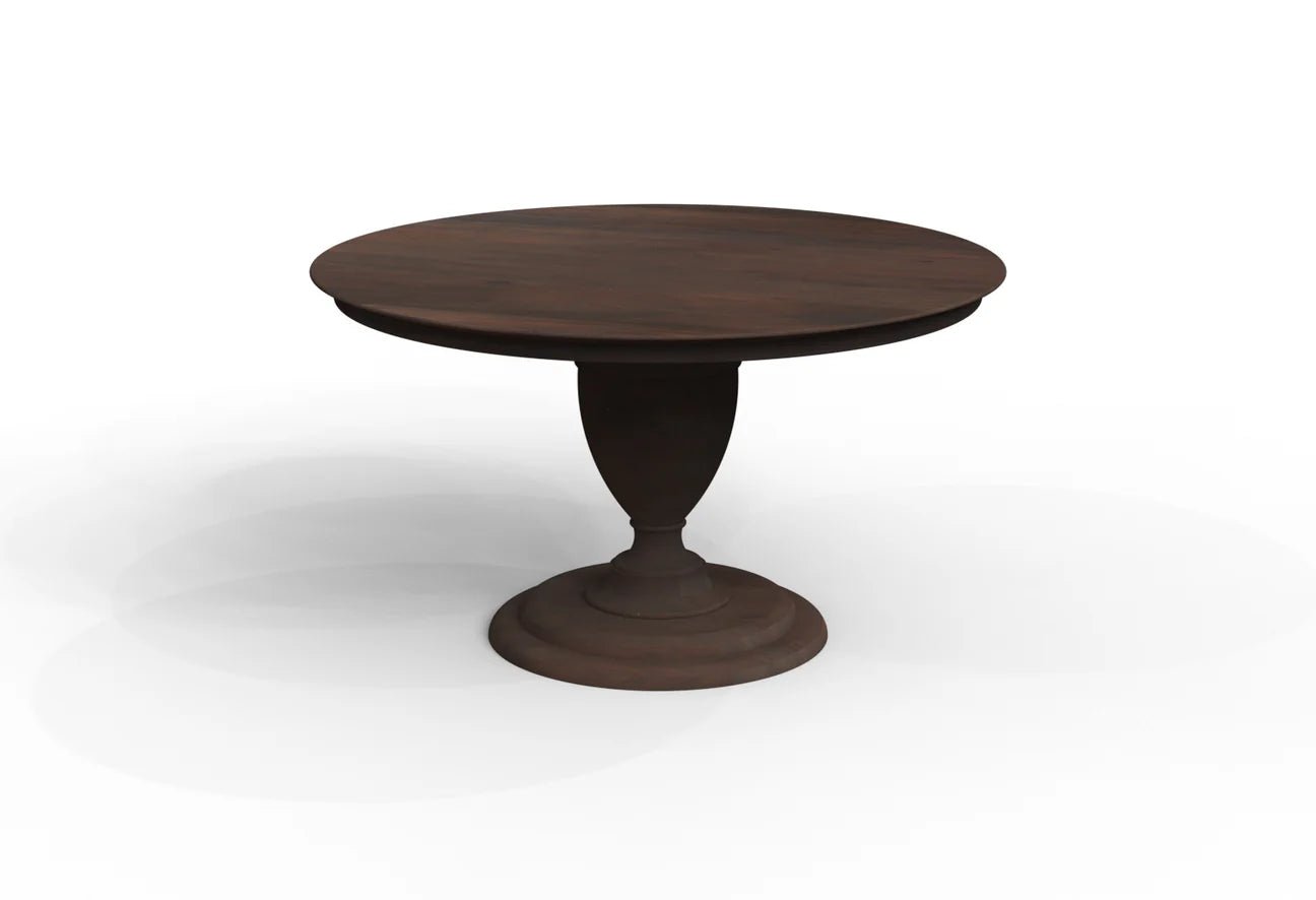 Clairmont - 53" Round Dining Table - Natural + Black - The Furnishery