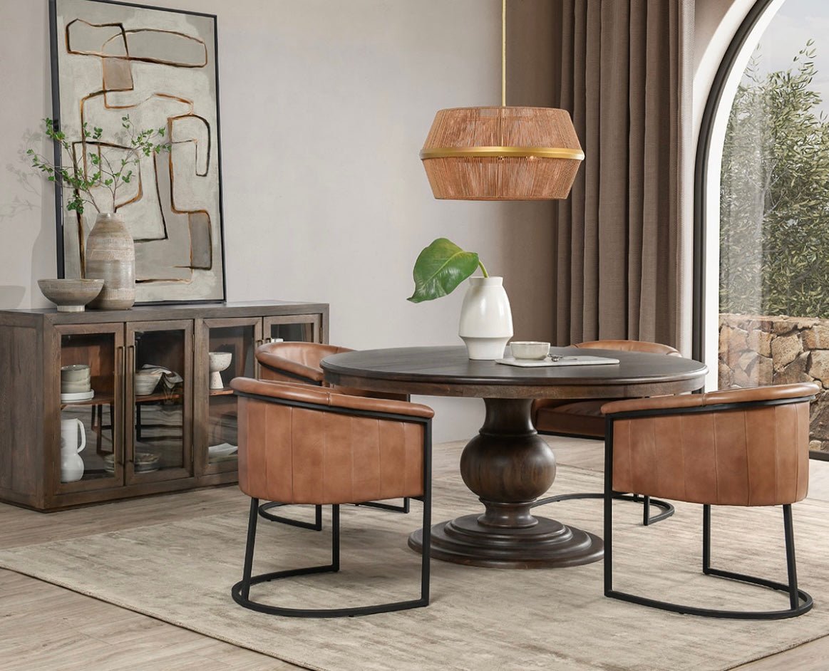 Hester Leather Dining Chair - The Furnishery