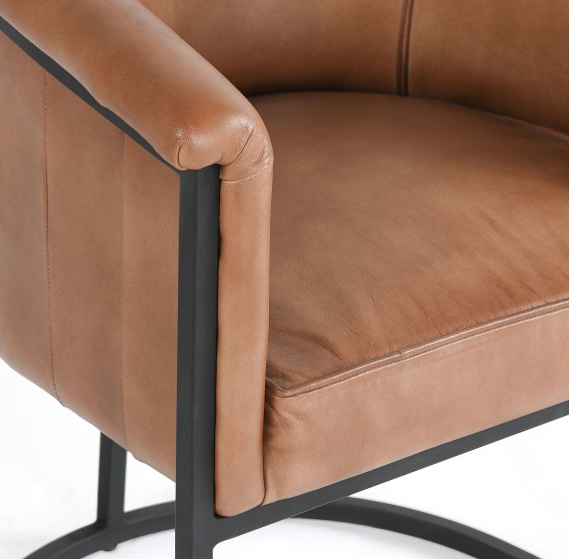 Hester Leather Dining Chair - The Furnishery