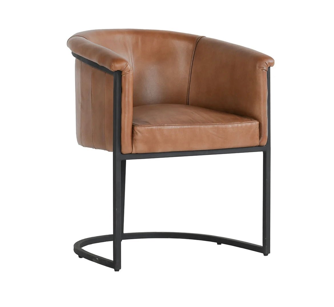 Hester Leather Dining Chair - The Furnishery