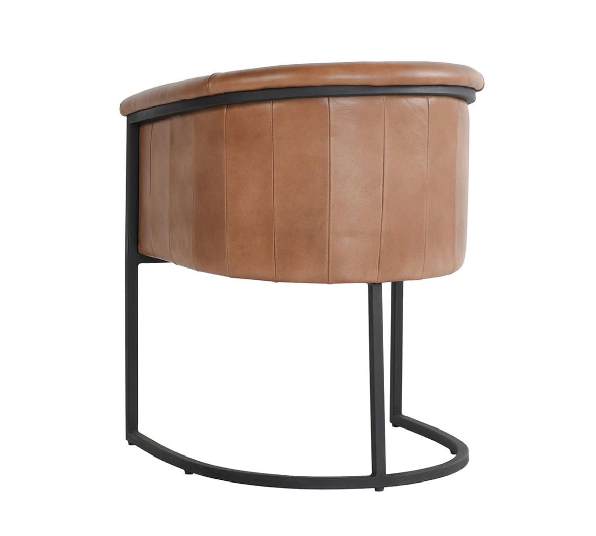 Hester Leather Dining Chair - The Furnishery