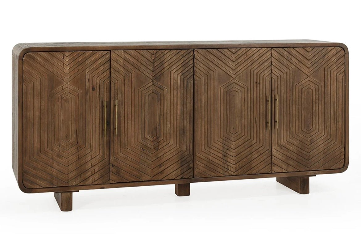 Humphrey 78" 4 Door Sideboard - Artisan Brown - The Furnishery