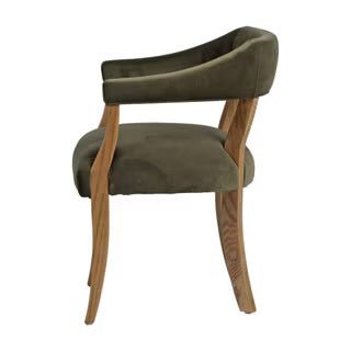 Janis Horsehoe Dining Chair (Cream or Green) - The Furnishery