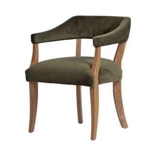 Janis Horsehoe Dining Chair (Cream or Green) - The Furnishery