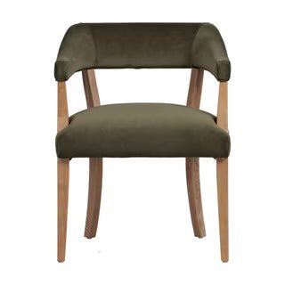 Janis Horsehoe Dining Chair (Cream or Green) - The Furnishery