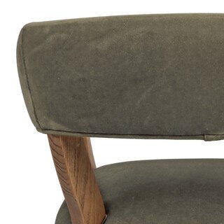 Janis Horsehoe Dining Chair (Cream or Green) - The Furnishery