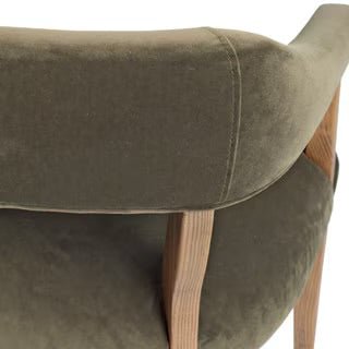 Janis Horsehoe Dining Chair (Cream or Green) - The Furnishery