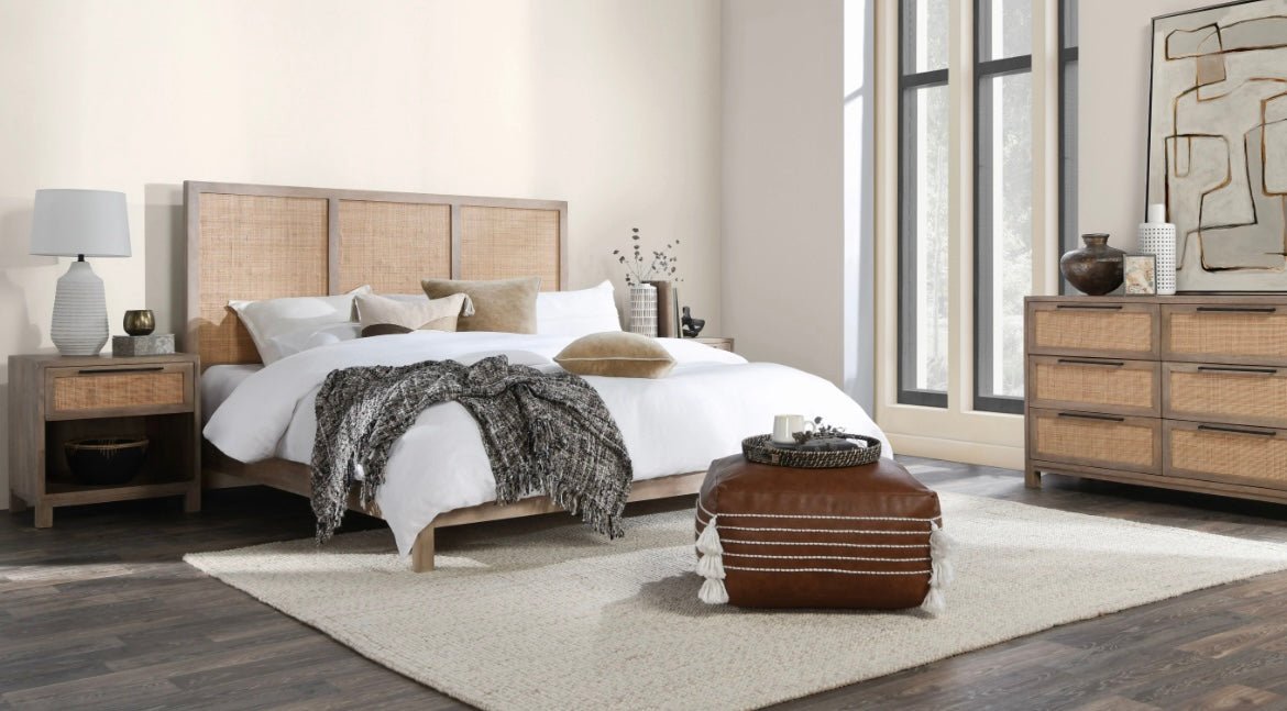 Jensen - Rattan Natural Wood 6 Drawer Dresser - The Furnishery