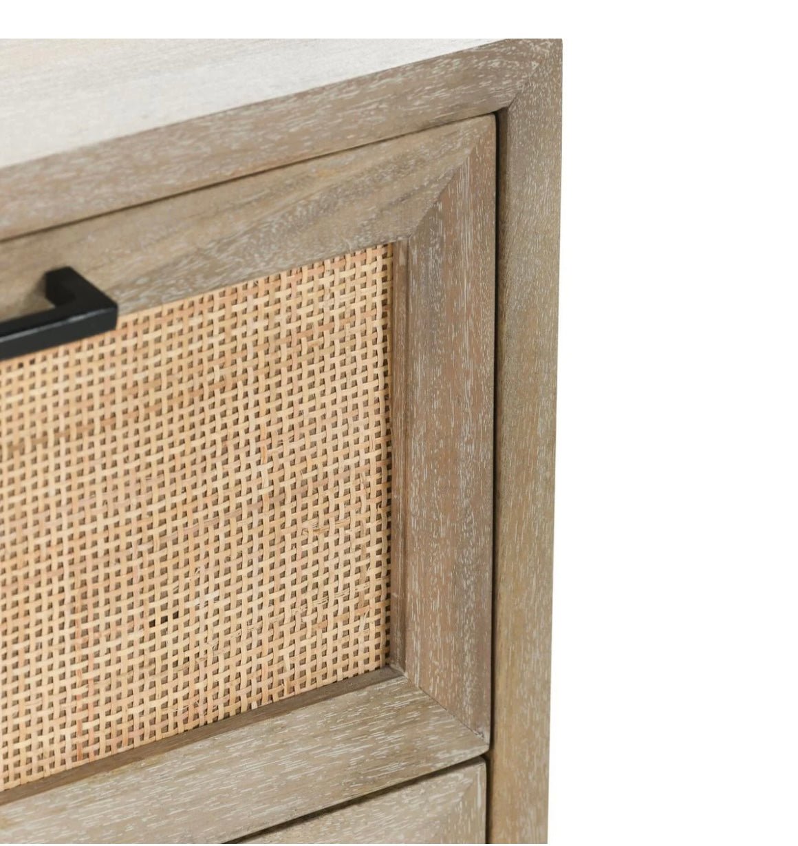 Jensen - Rattan Natural Wood 6 Drawer Dresser - The Furnishery