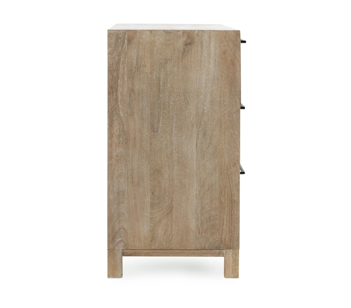 Jensen - Rattan Natural Wood 6 Drawer Dresser - The Furnishery