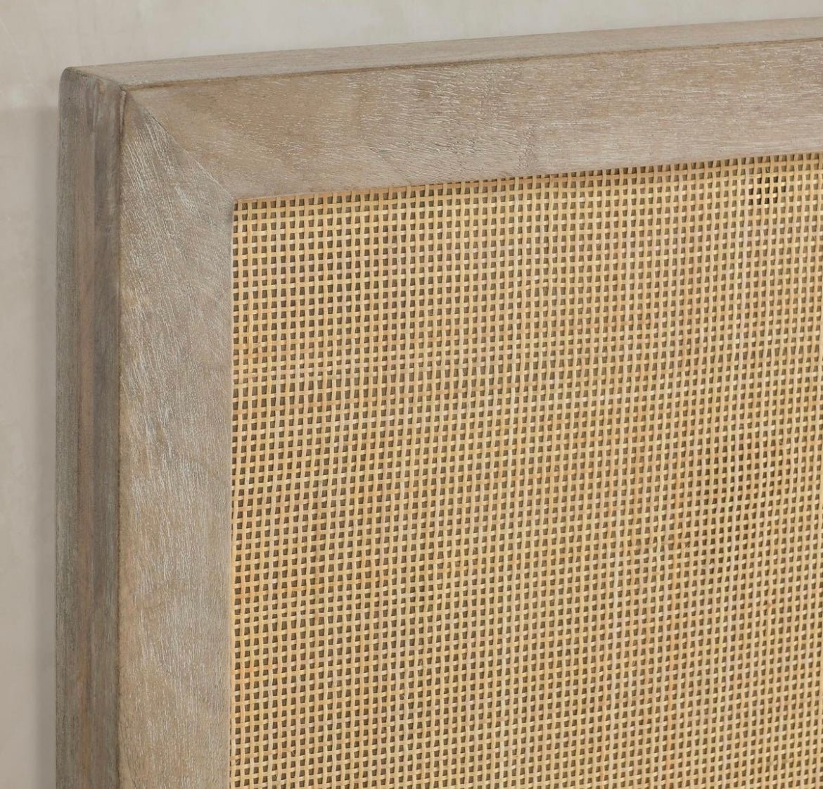 Jensen Rattan Natural Wood Platform Bed - The Furnishery