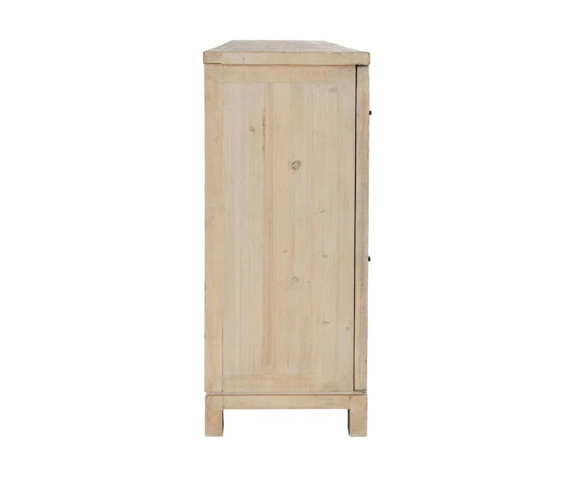Landon Solid Wood 96” 6 Door Cabinet - The Furnishery