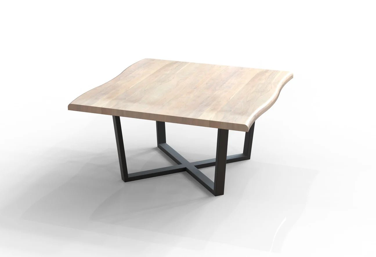 Malcolm Acacia 60” Square Dining Table - New White Wash - The Furnishery
