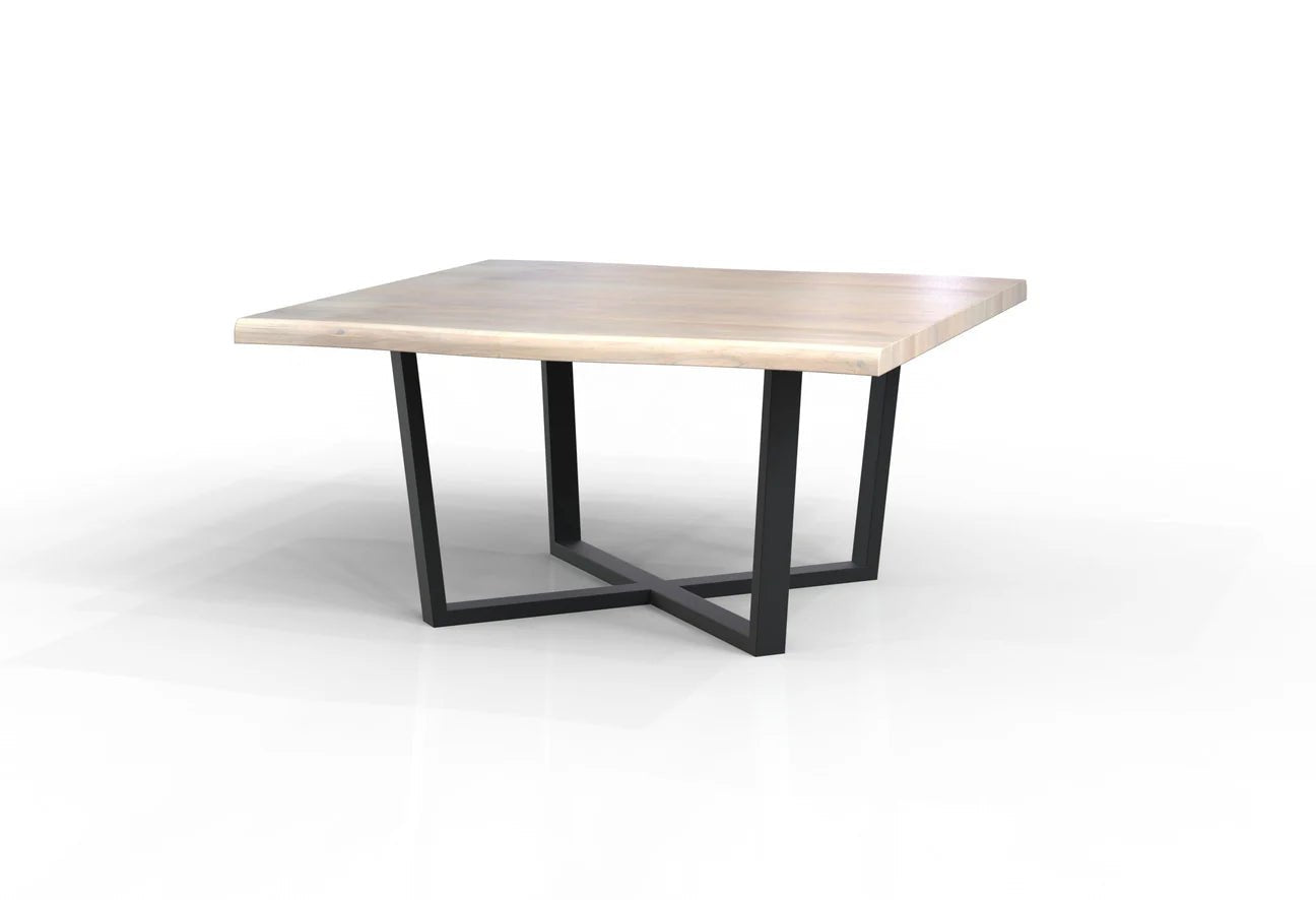 Malcolm Acacia 60” Square Dining Table - New White Wash - The Furnishery