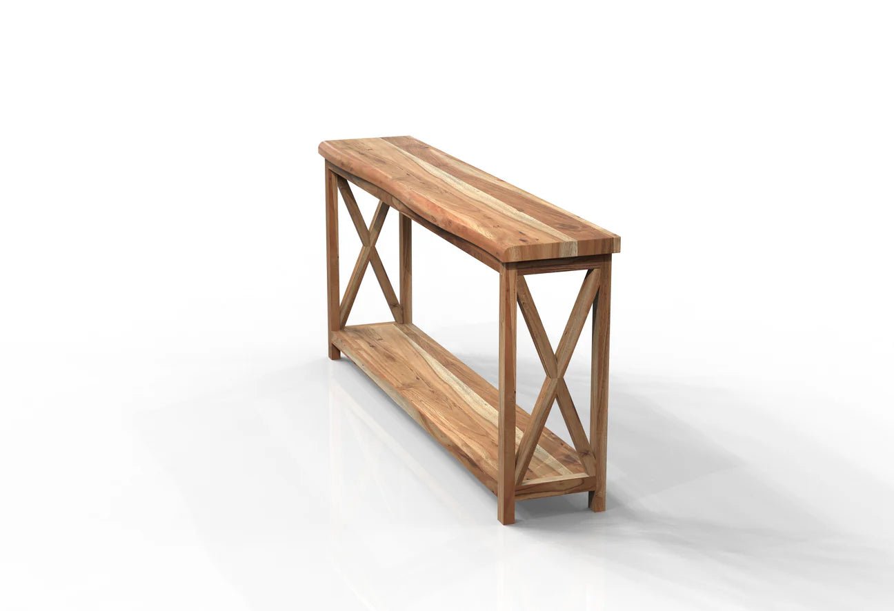 Malcolm Acacia 80” Live Edge Console Table - Natural - The Furnishery