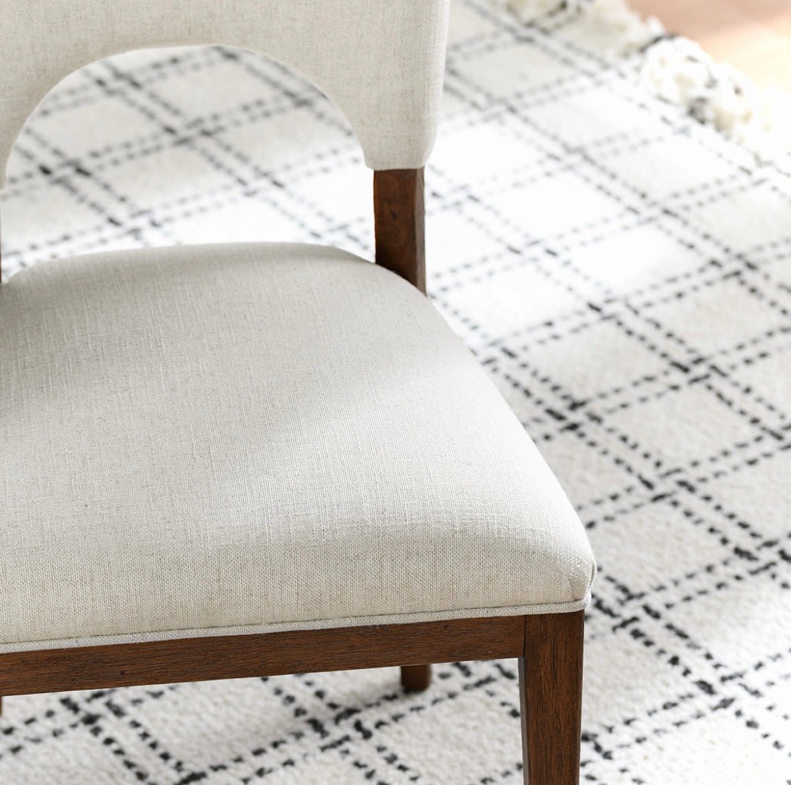 Mitchel Upholstered Dining Chair Set of 2 - Natural or Grey - The Furnishery