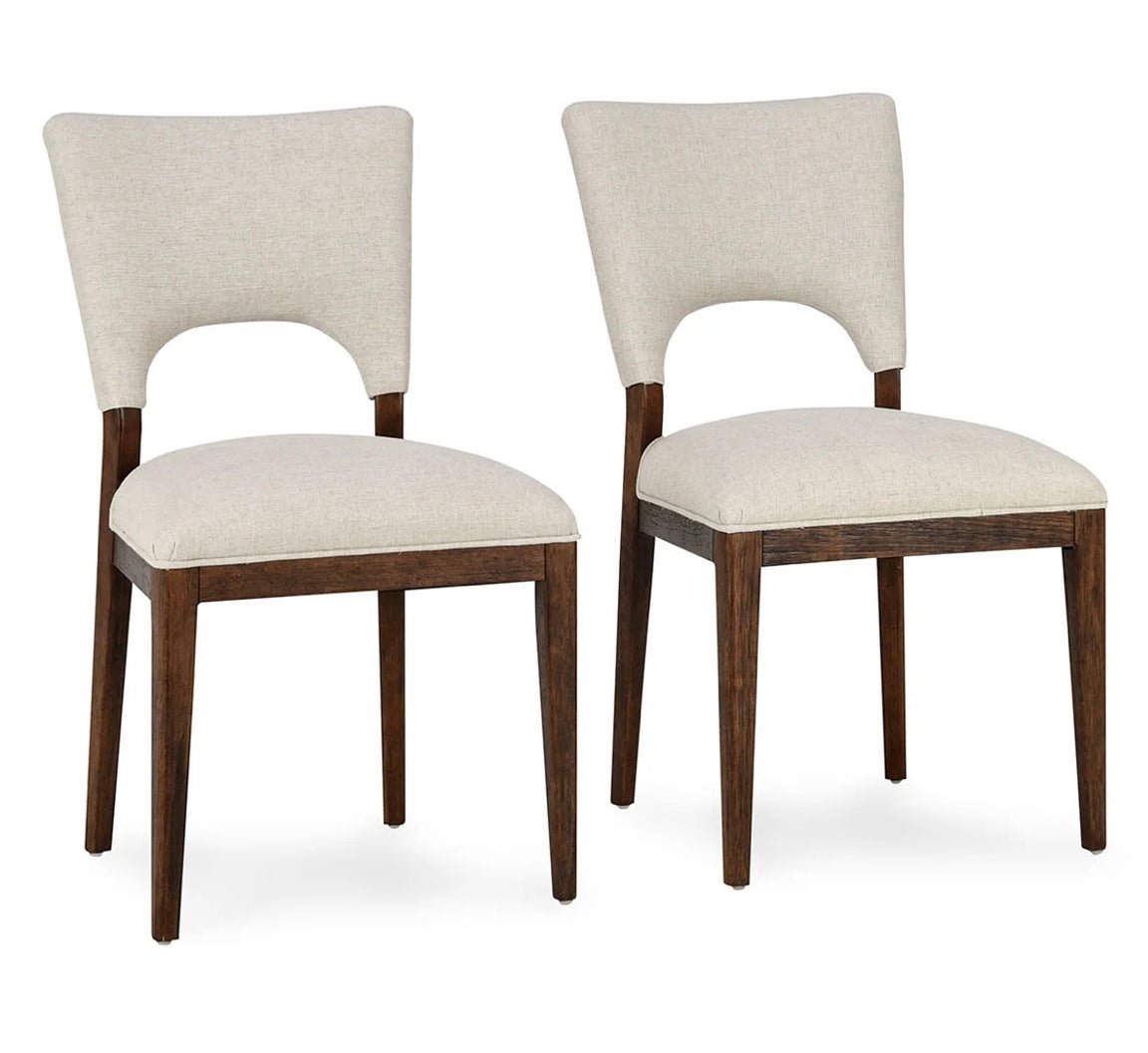 Mitchel Upholstered Dining Chair Set of 2 - Natural or Grey - The Furnishery
