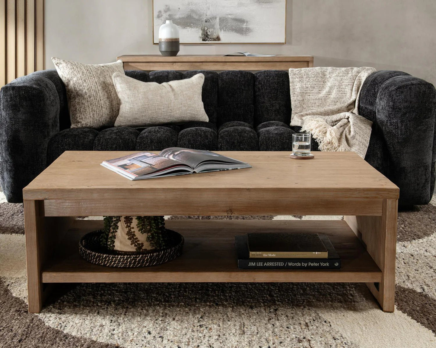 Nalani 52" Solid Wood Rectangle Coffee Table - The Furnishery