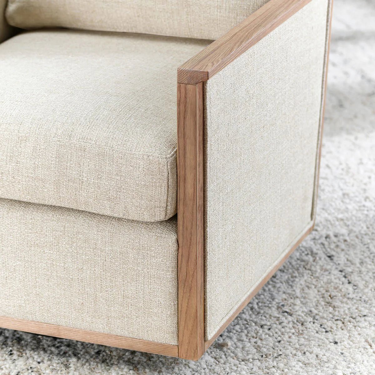 Norman Upholstered Swivel Chair - The Furnishery