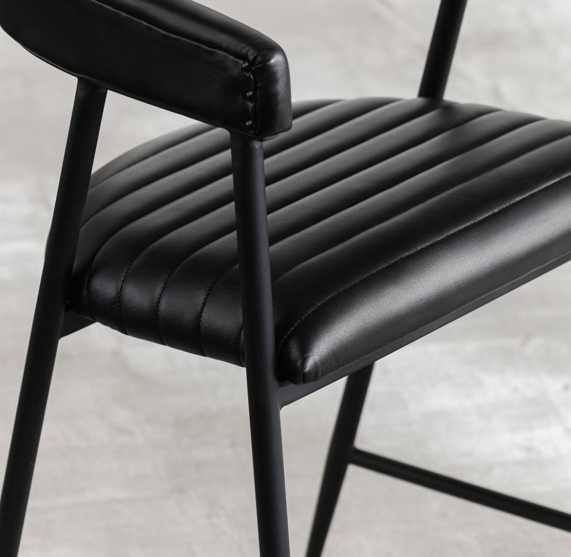 Preston Dining Counter Chair - Black - The Furnishery