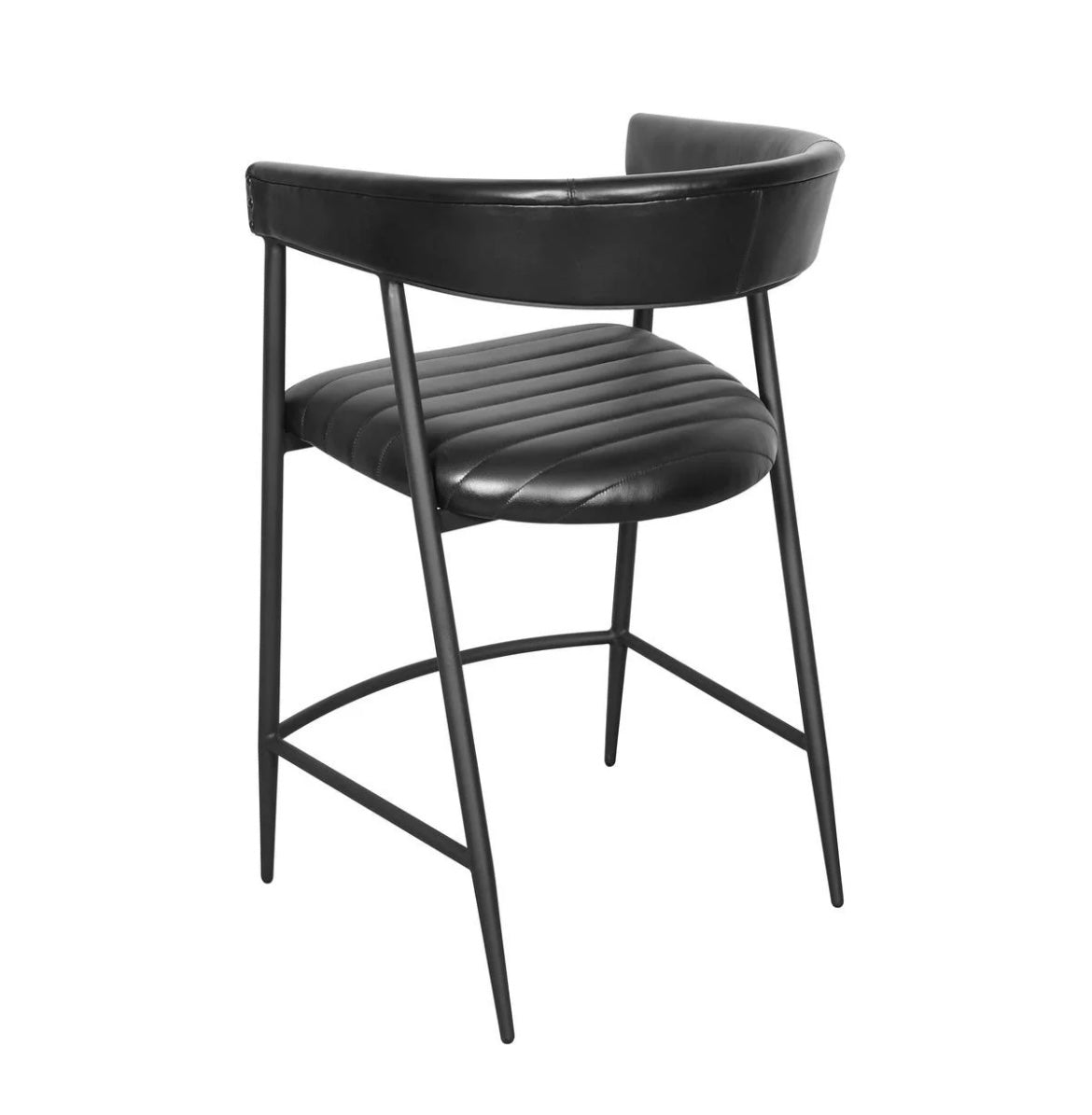 Preston Dining Counter Chair - Black - The Furnishery