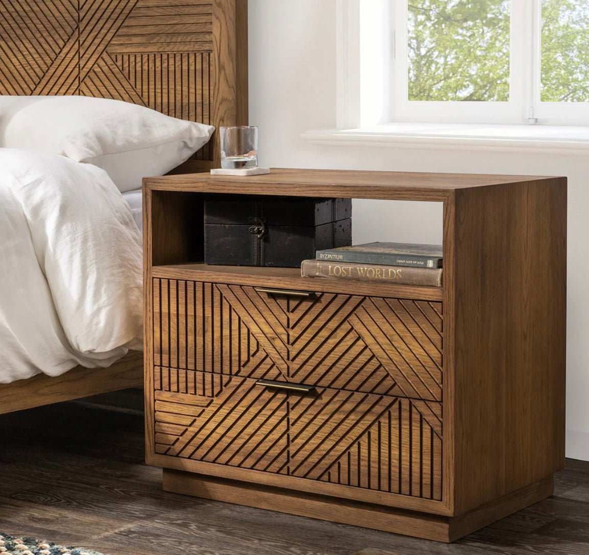 Santa Clara 2 Drawer Nightstand - The Furnishery