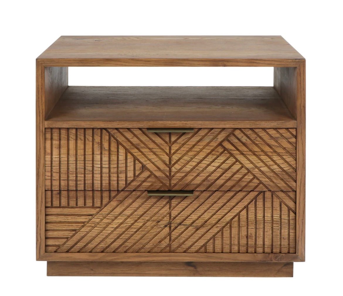 Santa Clara 2 Drawer Nightstand - The Furnishery