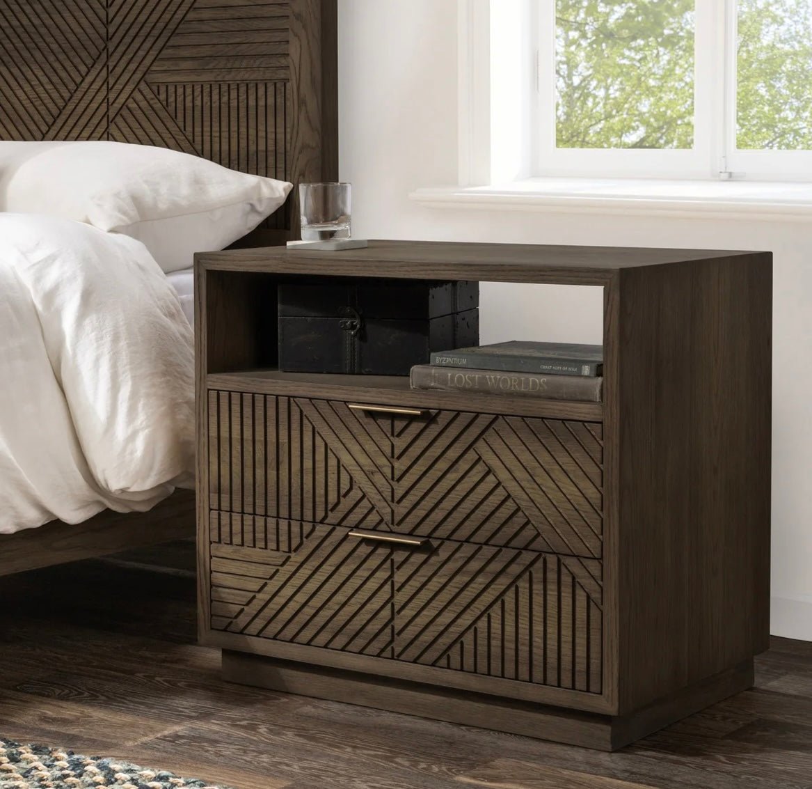 Santa Clara 2 Drawer Nightstand - The Furnishery