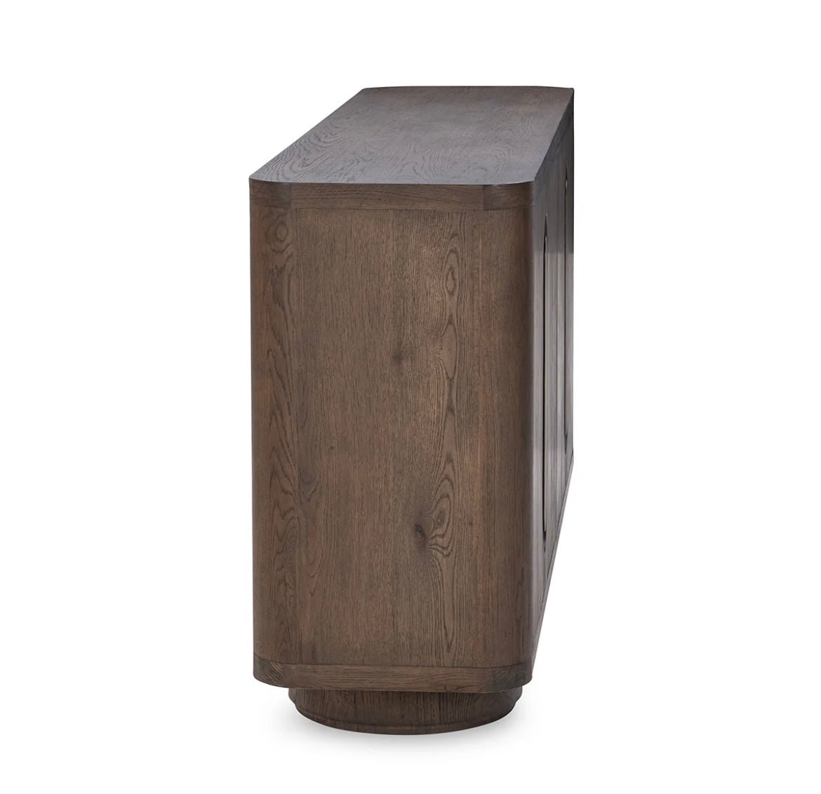 Tiber 74” Solid Wood 4 Door Cabinet - Toasted Brown - The Furnishery