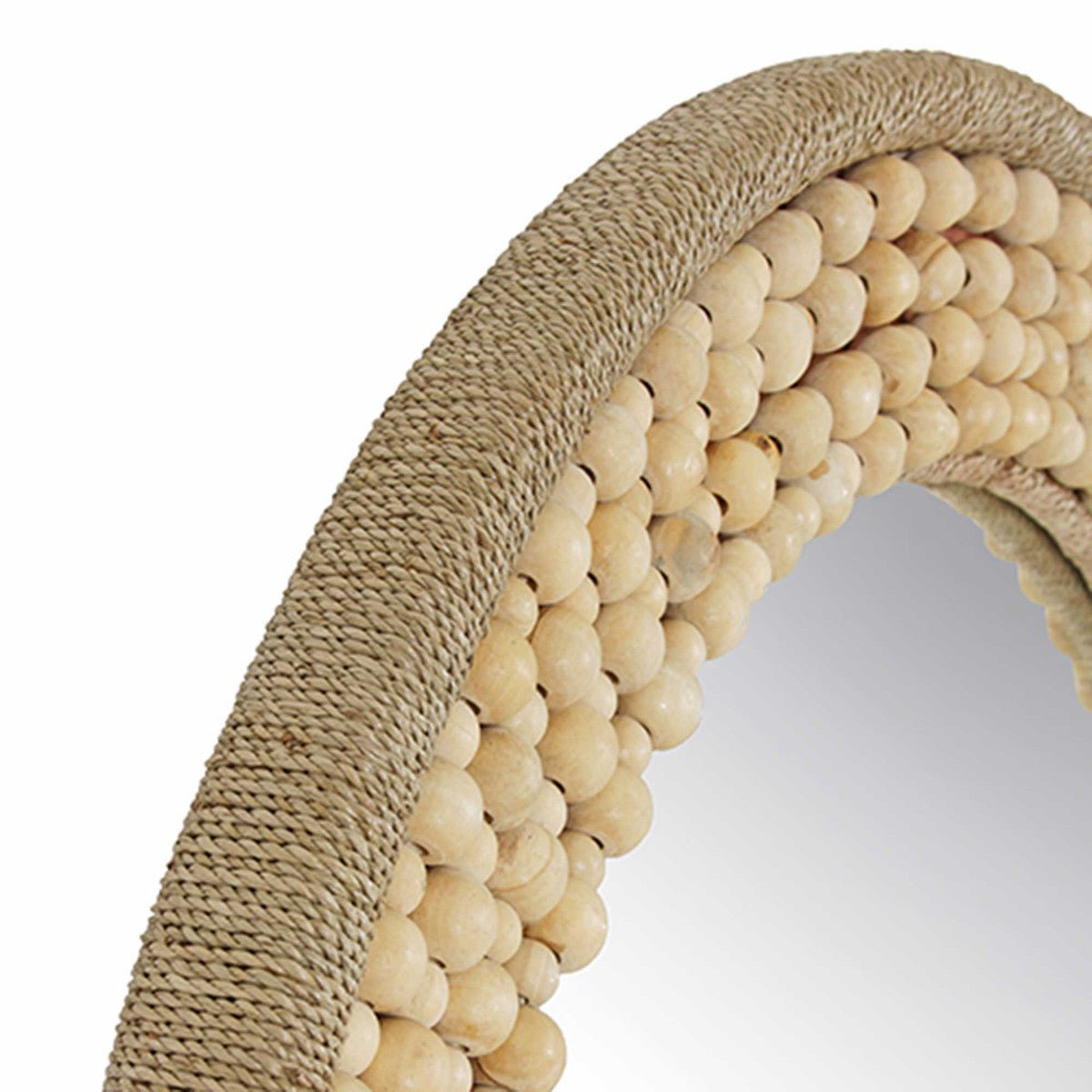 34.5" Shey Bead Round Mirror - The Furnishery