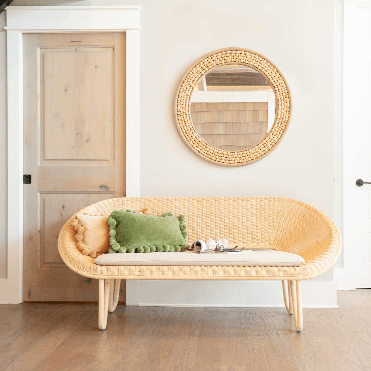 34.5" Shey Bead Round Mirror - The Furnishery