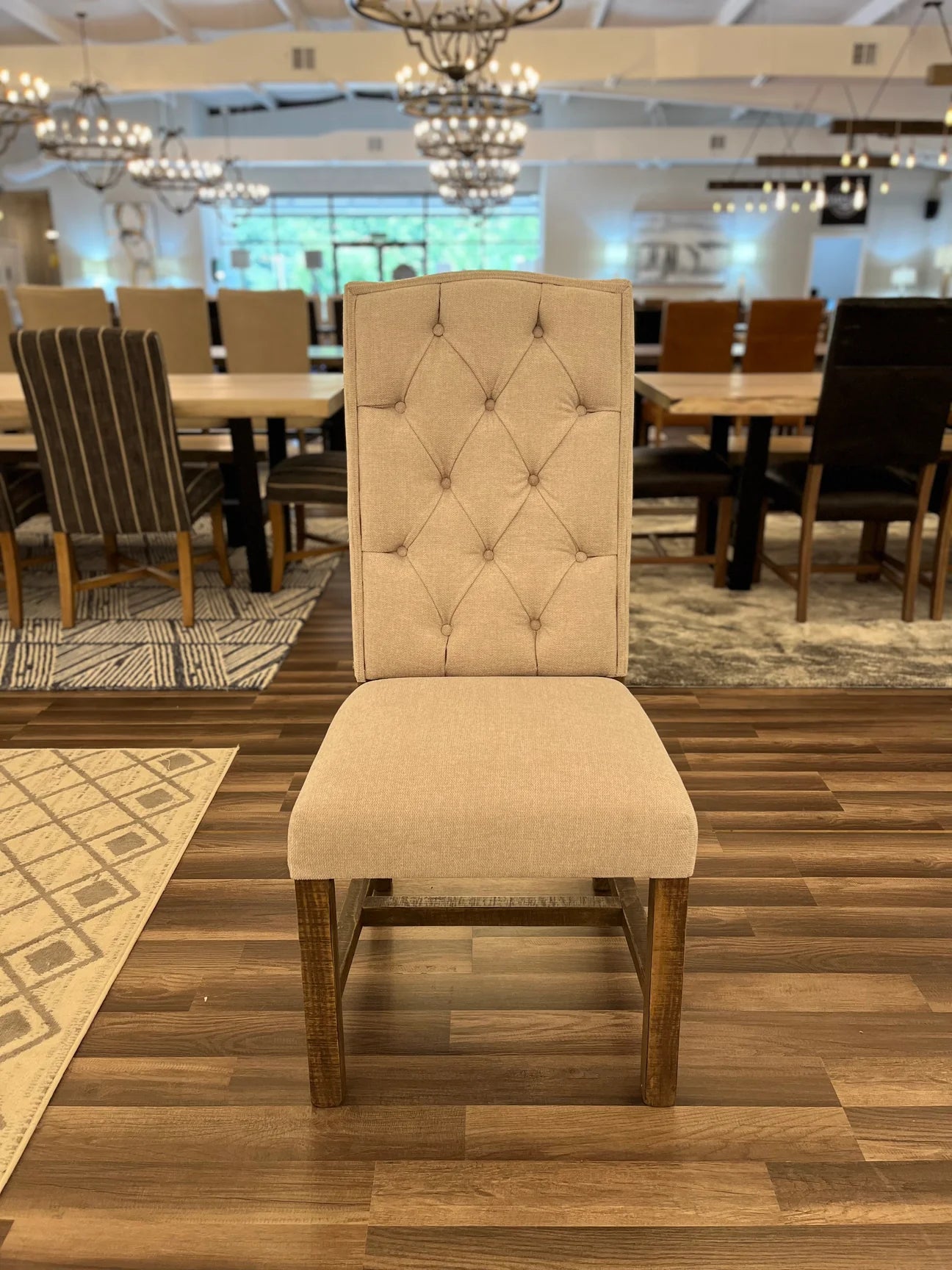 Alex Tufted Dining Side Chair - Sand - The Furnishery