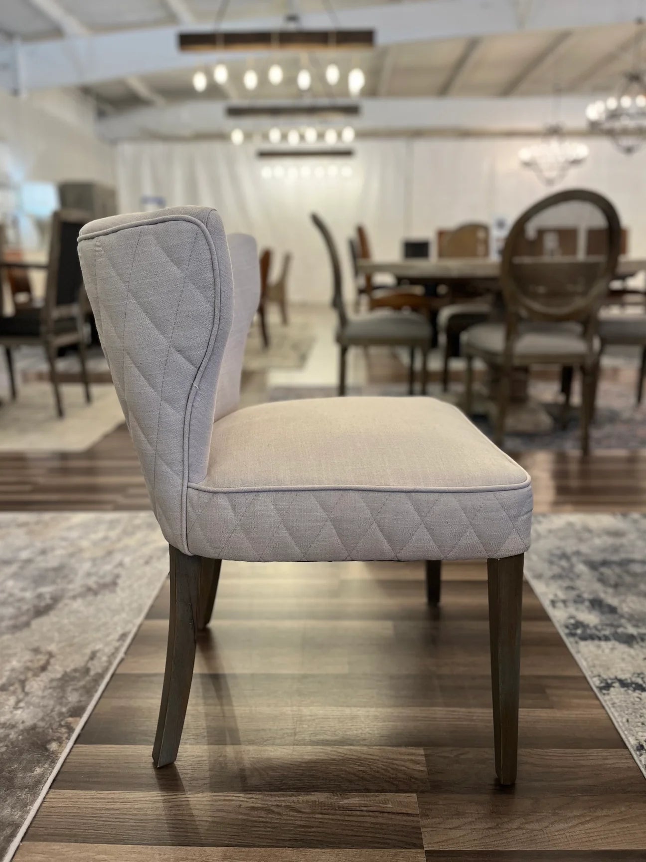 Anthler Side Chair - Natural Linen + Gray Wash - The Furnishery