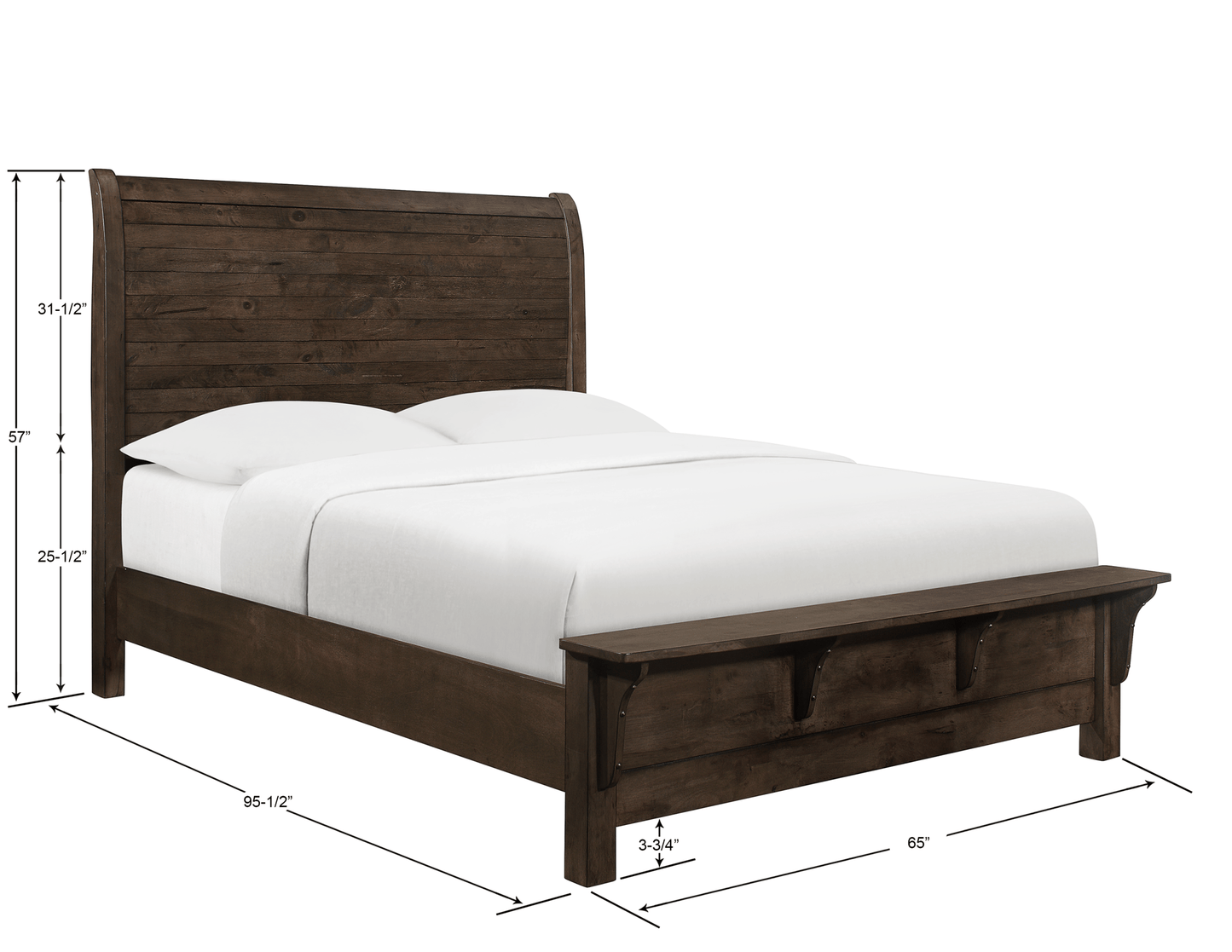 Asher Hill Sleigh Bed - The Furnishery