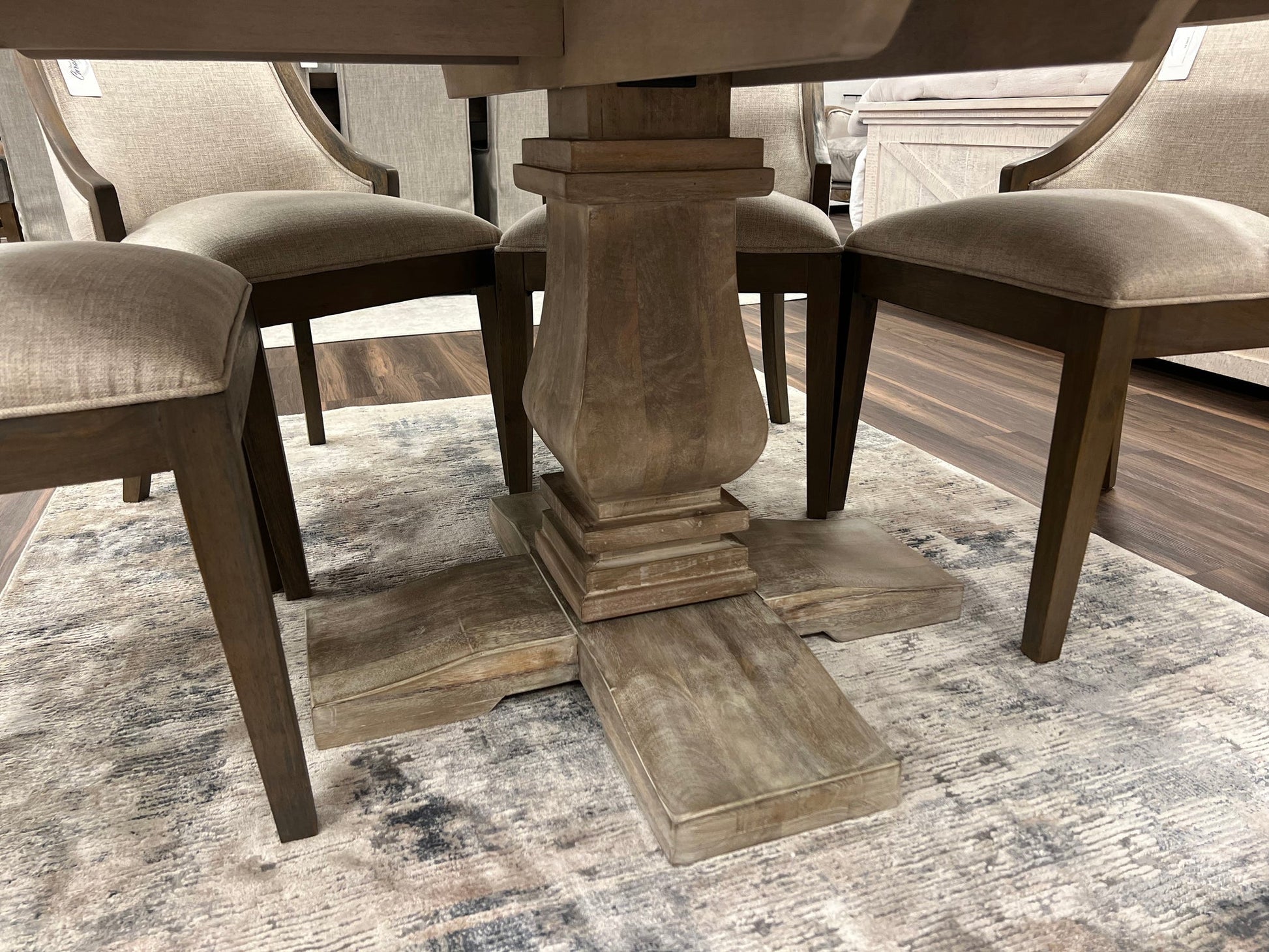 Augusta 60" Round Dining Table - Sand Wash - The Furnishery