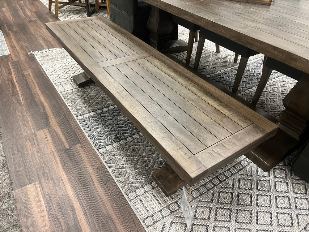 Augusta Dining Bench - Distressed Natural - The Furnishery