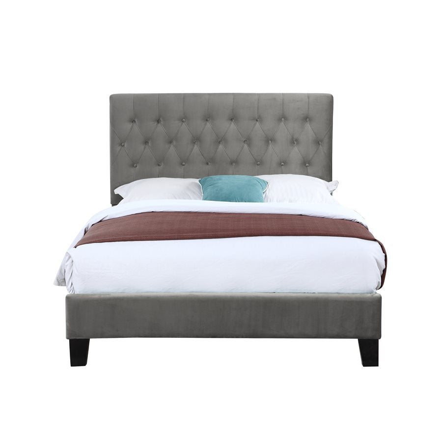 Aurora Tufted Upholstered Bed - Dark Grey - The Furnishery